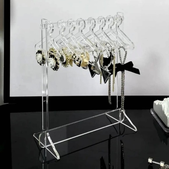 BOGO FREE! Clear Acrylic Earring Closet Rack w Hangers - Picture 2 of 2